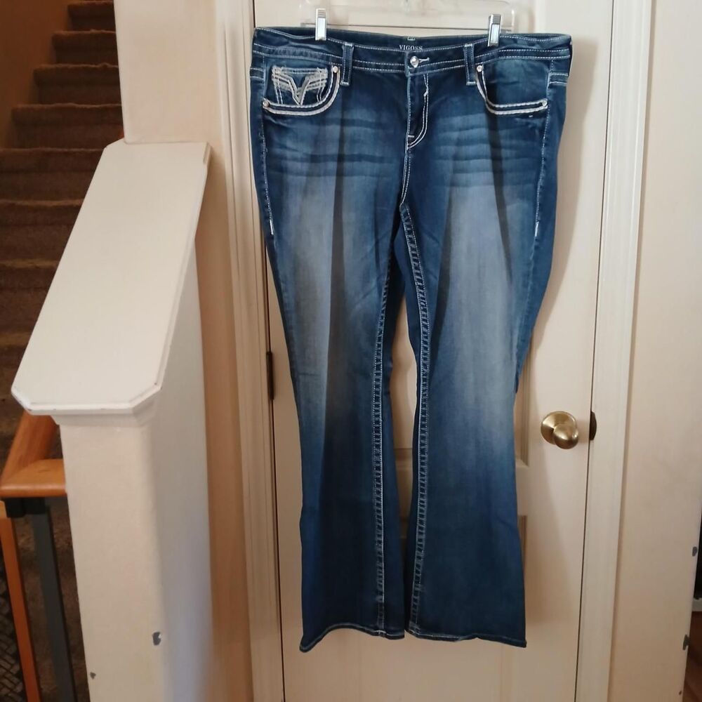 Vigoss The Chelsea Slim Bootcut Jeans 20 & 33" Long Y2K Preppy Western Staple